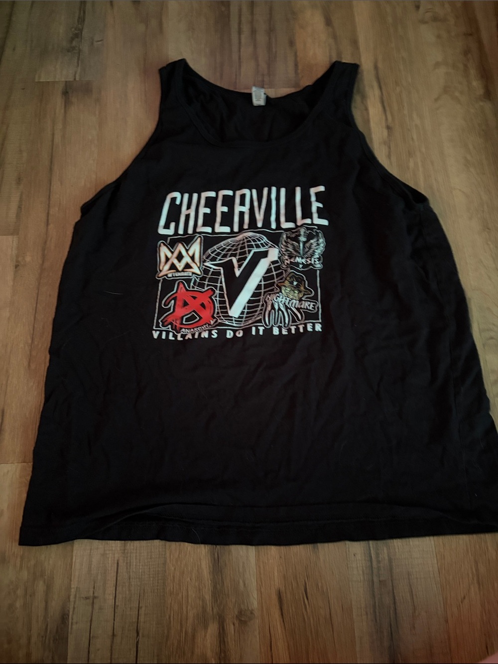 Bella Canvas Black CHEERVILLE Graphic Tank Top